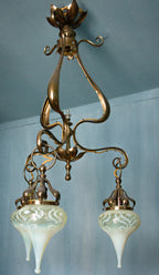 Rare important William Arthur Smith Benson Chandelier, 19th century