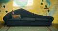 Very Beautiful, Unique, Asymetrical Night Blue Sofa, 1940