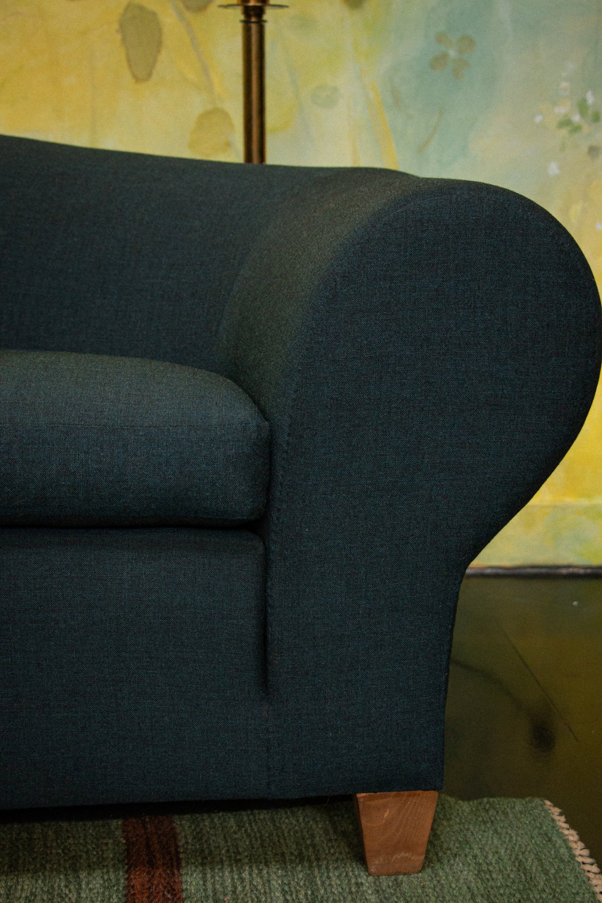 Very Beautiful, Unique, Asymetrical Night Blue Sofa, 1940