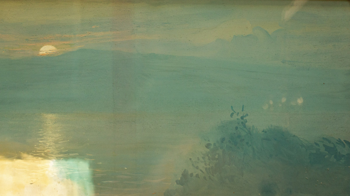 Very Beautiful Large 19th Century Watercolour, Original