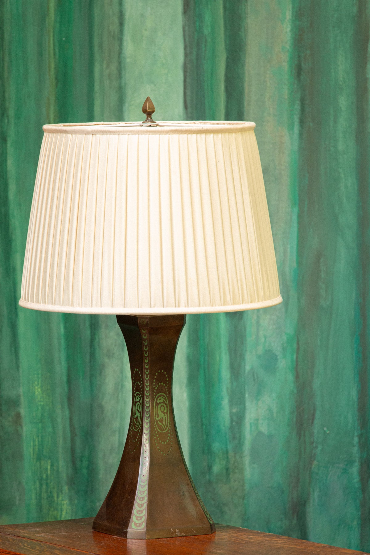 Art Deco enamel lamp, 1920