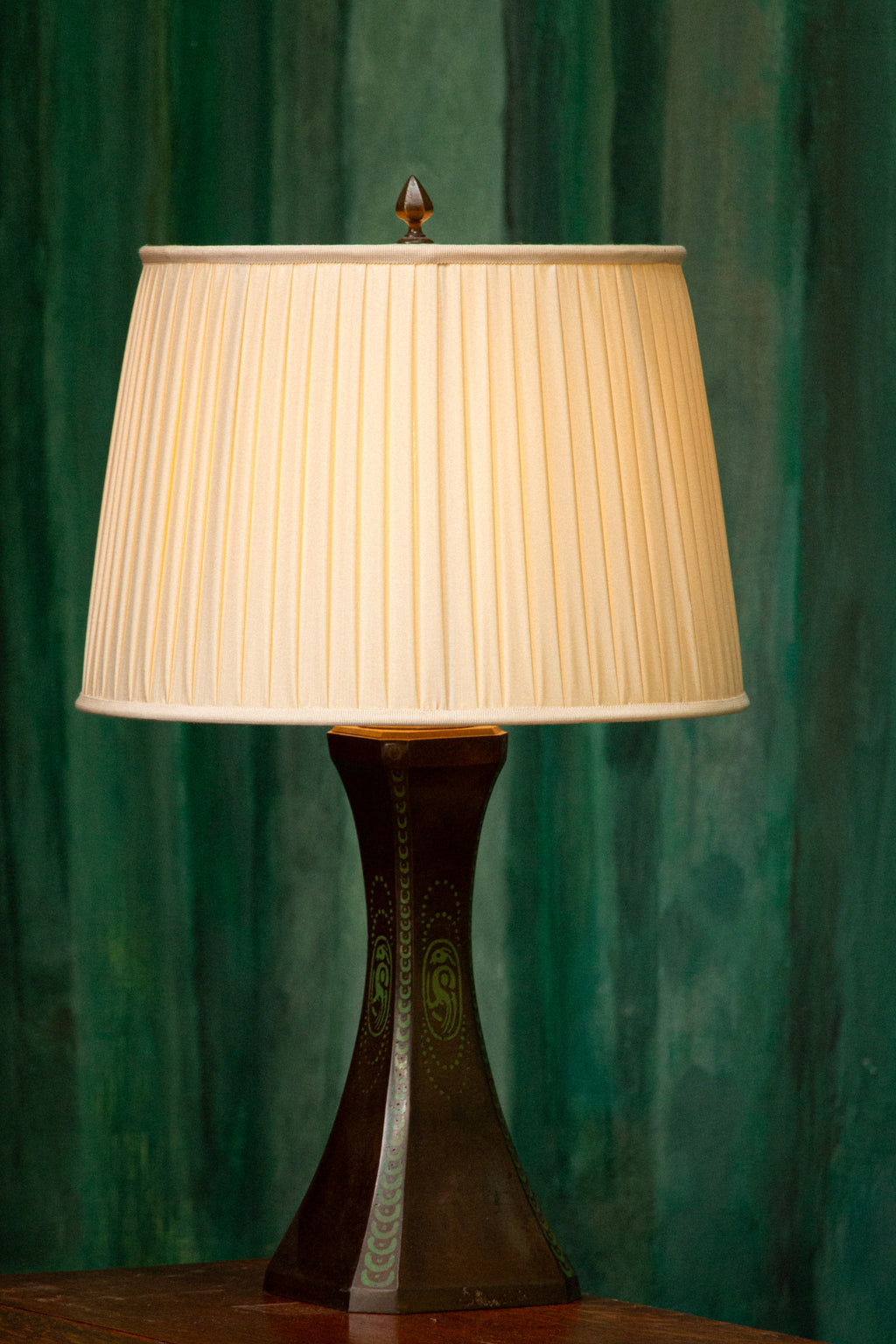 Art Deco enamel lamp, 1920