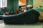 Very Beautiful, Unique, Asymetrical Night Blue Sofa, 1940