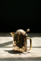 Coffee service set with tray, hammered silver, Vienna Secession, Vienna, 1905