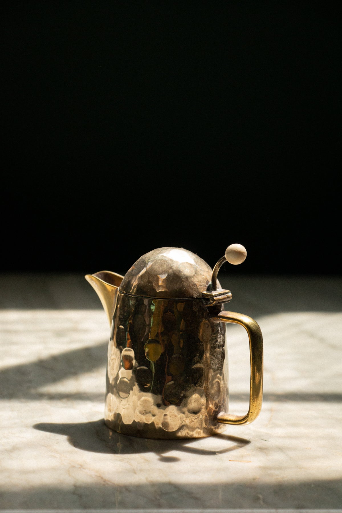 Coffee service set with tray, hammered silver, Vienna Secession, Vienna, 1905