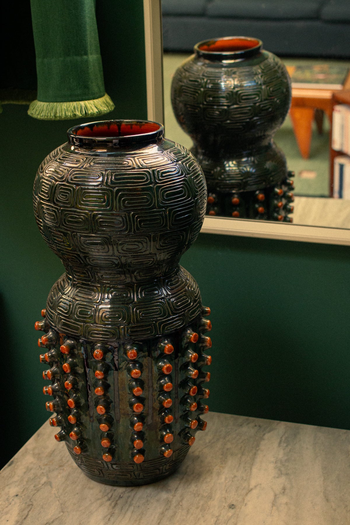 Very large anonymous Eastern European ceramic piece, 1910