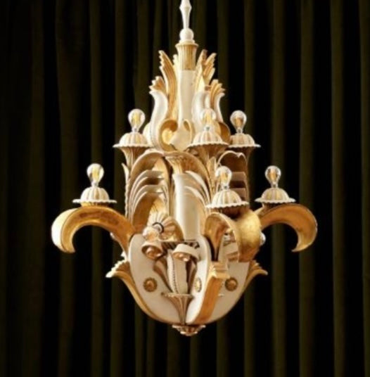 Chandelier Dagobert Pêche, 1920