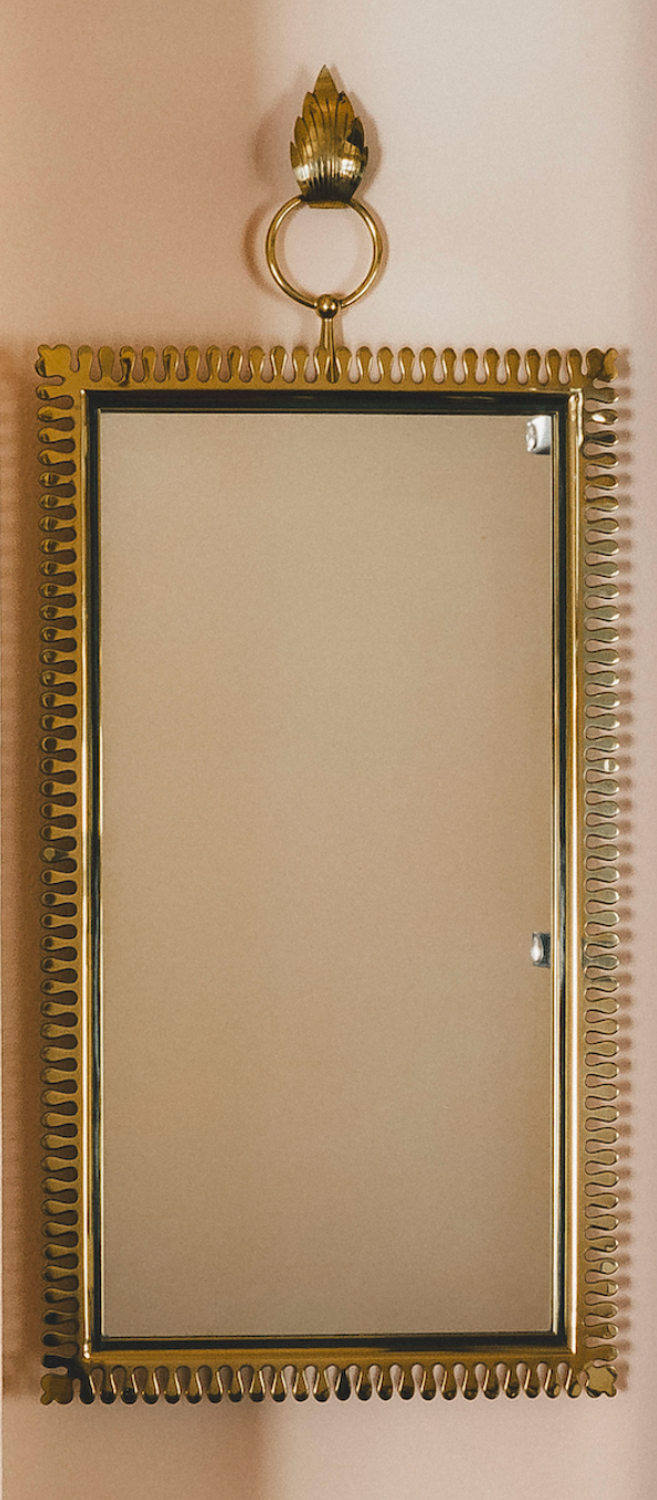 Very Beautiful Swedish Mirror by Estrid Ericson, 1950